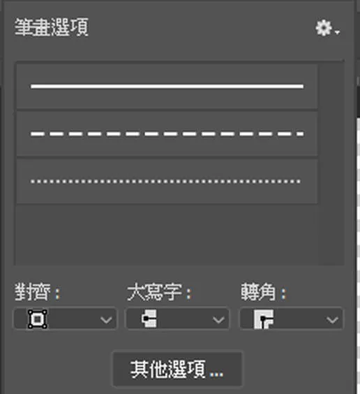 筆畫選項