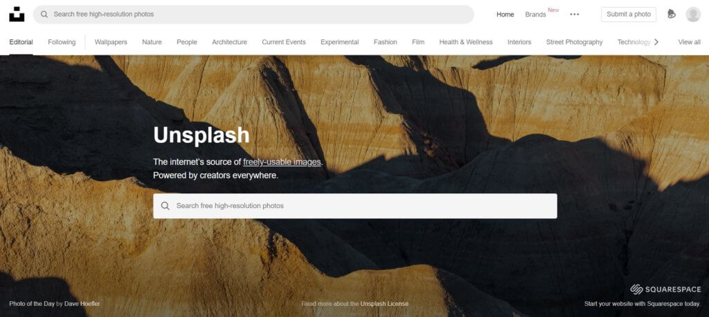 Unsplash免費圖庫官方網站