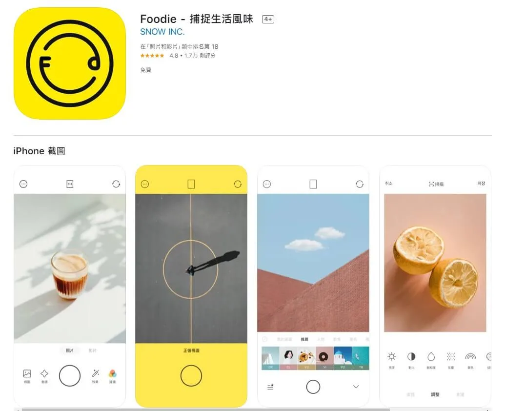 Foodie新手必備美食調色軟體